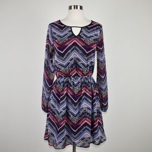 Xhilaration Colorful Dress Size S/P Long sleeve